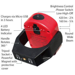 Linterna Led Recargable Workstar Maxxeon Mxn00810