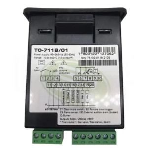 Full Gauge Oven Thermostat Timer 85-265V/50/60Hz Thermon TO-711B for Gas, Electric or Wood-Fired Oven
