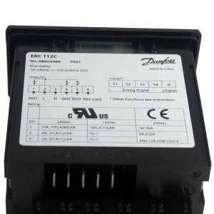 Danfoss ERC 112C Controlador Electronico para Sistemas de Refrigeracion 110V/220V 4 Relay de Salida, 2 Entradas de Sensores No Incluidos, Pantalla Display Azul, No programado, 080G3106, 080G3216, 080G3494 Danfoss ERC 112C Controlador Electronico para Sistemas de Refrigeracion 110V/220V 4 Relay de Salida, 2 Entradas de Sensores No Incluidos, Pantalla Display Azul, No programado, 080G3106, 080G3216, 080G3494