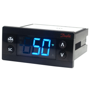 Danfoss 080G3494 ERC 112C Controlador Electronico de Refrigeracion, Refrigeradores, Congeladores y Vitrinas con Puerta de Vidrio, 110/220 V, 3 Rele de Salida, 2 Entradas para Sensores No Incluidos