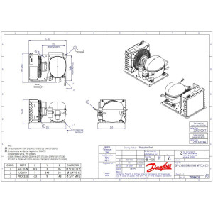 Danfoss LCHB0033RC0154B Unidad Condensadora 1/3HP LBP 115V/1Ph/60Hz R404 1 Ventilador con Compresor Reciprocante NF7CLX 114N0408
 Danfoss LCHB0033RC0154B Unidad Condensadora 1/3HP LBP 115V/1Ph/60Hz R404 1 Ventilador con Compresor Reciprocante NF7CLX 114N0408
