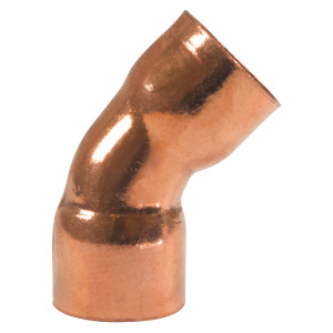 Appli Parts AP-C03845 Codo 45 grados giro Corto 3/8 in, Accesorios de tuberia de cobre CxC Conexiones soldadas para aplicaciones de refrigeracion, aire acondicionado y plomeria Tuberia ACR y tipo L