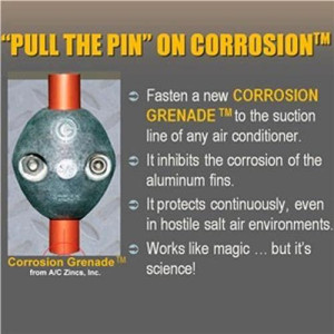 A/C Zincs ACZ-3/4 Zinc Corrosion Grenade for 3/4in Tube