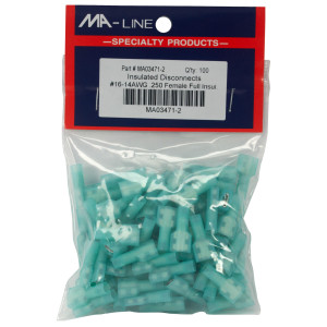 MA-Line MA03471-2 Conector Rapido Completamente Aislado Hembra 16-14F, 250 TAB. Bolsa de 100