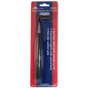 MA-Line MA-159A Agarre Magnetico Telescopico. Cabeza Giratoria. Recoje hasta 10lbs. Extension hasta 32pulg. Vastago de Acero Inoxidable
