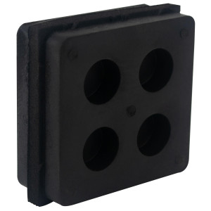 MA-Line MA-181834 Cojin Antivibracion de 2 x 2 pulg de Caucho Natural. 81 cuadrados por Lamina de 18 x 18 pulg, 3/4 pulg de Espesor