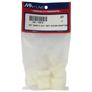MA-Line MA-22013 Junta de Nylon para Linea de Condensado de 3/8pulg Barb x 3/4pulg NPT (4 por bolsa)