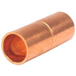 Appli Parts AP-A014 1/4 in Wrot Copper Coupling fitting CxC Sweat connections for refrigeration, air conditioning and plumbing applications ACR and Type L copper pipe