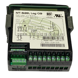 Full Gauge MT-512EL Log Controlador Electronico Refrigeracion para Conservacion. 1 Sensor, 1 Salida, 12/24V, Compatible con Sitrad