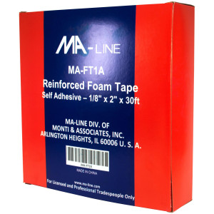 MA-Line MA-FT1A Cinta de Espuma Aislante de 1/8pulg x 2pulg x 30pies. Se Adhiere Firmemente a todos los Metales. Previene la Condensacion y el Goteo. Tuberias Frias y Calientes 