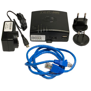 Full Gauge TCP-485 Convertidor (RS-485, Ethernet RJ-45) 1 Cable, 1 Transformador para interconexion con SITRAD