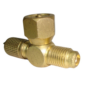 Appli Parts APAT-3X14 Access Tee Fitting 1/4 M. Flare Access x 1/4 M. Flare x 1/4 F. Flare Swivel Connection On Branch