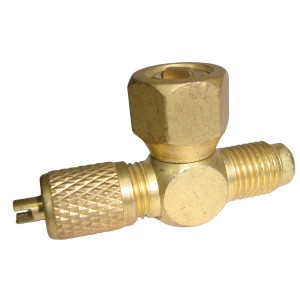 Appli Parts APAT-3X14 Valvula de Acceso T 9603AP 1/4 pulg M Flare Acceso x 1/4 pulg M Flare x 1/4 pulg H Flare con Conector en Extremo