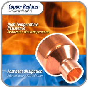 Appli Parts AP-R218078 2-1/8x7/8 in Reducing Bushing Copper pipe fittings C x C Sweat connections for refrigeration, air conditioning and plumbing applications ACR and Type L copper pipe