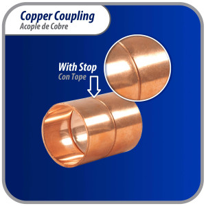 Appli Parts AP-A078B10 7/8 pulg Anillo de Cobre Accesorios de tuberia de cobre CxC Conexiones soldadas para aplicaciones de refrigeracion, aire acondicionado y plomeria Tuberia de cobre ACR y tipo L (10 x Bolsa)