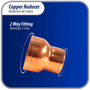 Appli Parts AP-R158118 1-5/8x1-1/8 in Reducing Bushing Copper pipe fittings CxC Sweat connections for refrigeration, air conditioning and plumbing applications ACR and Type L copper pipe
