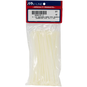 MA-Line MA03175-2 Wire Tie White 5.5in long Bundle Diameter 1/16 to 1-1/2 in. Bag of 100ea MA-Line MA03175-2 Wire Tie White 5.5in long Bundle Diameter 1/16 to 1-1/2 in. Bag of 100ea
