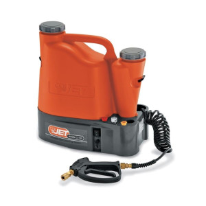 SpeedClean CJ-125 CoilJet HVAC Sistema portátil de limpieza de serpentines, rociador de enjuague, batería recargable de 130 psi, tanque de agua extraíble, manguera duradera y pistola rociadora