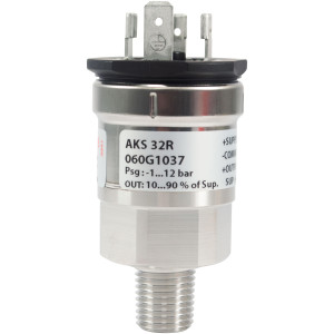 Danfoss 060G1037 Pressure Transmitter AKS 32R for Use with AK CC Controller,  -14.5 to 174 psig, 1/4 NPT