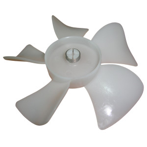 Appli Parts APFB-450 4 in Plastic Fan Blade CCW 1/8 in Shaft, 5 Blades fits WR60X114AP, motor 317