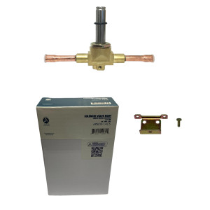 Appli Parts APSOV-14CS Valvula Solenoide Cuerpo 1/4 pulg ODF Soldable, normalmente cerrada NC, Bobina no incluida, para refrigerante tipo CFC HCFC y HFC