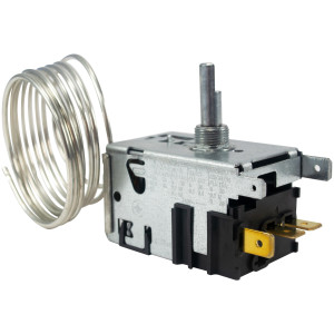 Danfoss 077B7105 Termostato de control Refrigerador 1 puerta 077B1047L Cut-in Frio -9.5C Cut-out Frio -18.0C Cut-in Caliente +8.5C Cut-Out Caliente +3.0C Capilar 1200mm B0