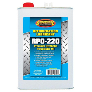 Supercool 47598 RPO-220 Polyol Ester Sintetico POE, Viscosidad 220, 128 oz, para Sistemas de Refrigeracion y Aire Acondicionado