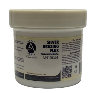 Appli Parts APT-SB305 Fundente de Plata Pequeno 4 Oz, 113.5 g, para metales ferrosos y no ferrosos tales como cobre, bronce, laton y acero inoxidable