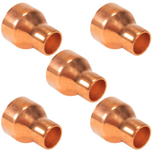 Appli Parts AP-R118058B5 1-1/8x5/8 in Reducing Bushing Copper pipe fittings CxC Sweat connections for refrigeration, air conditioning and plumbing applications ACR and Type L copper pipe (5xBag)
