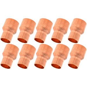 Appli Parts AP-R034012B10 Reductor de Cobre de 3/4x1/2 pulg Conexiones CxC soldadas para aplicaciones de refrigeracion, aire acondicionado y plomeria Tuberia de cobre ACR y Tipo L (10xBolsa)