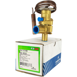 Emerson TCLE 12 HW Thermostatic Expansion Valve Alco R22,R407C, 12 tons, External Equalization 1/4 in SAE, 1/2 x 5/8 ODF Solder, -10 F to 50 F 027677 