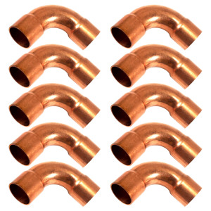 Appli Parts AP-C034LB10 3/4 Codo de 90 Radio Largo Accesorios de Cobre Soldables CxC para conexiones en sistemas de Refrigeracion, Aire Acondicionado y Plomeria con tuberia ACR y L (10 x Bolsa)