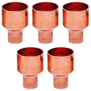 Appli Parts AP-R118012B5 Reductor de Cobre de 1-1/8x1/2 pulg Conexiones CxC soldadas para aplicaciones de refrigeracion, aire acondicionado y plomeria Tuberia de cobre ACR y Tipo L (5xBolsa)