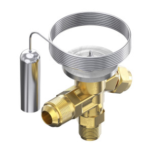 Danfoss 068Z3401 1/6 - 4.5TR Cuerpo de Valvula de Expansion, T 2, R404A, R507A, 3/8x1/2 in, Flare Roscable, Ecualizacion Interna, Single-flow, -60 a -25 C, Capacidad determinada Segun Orificio