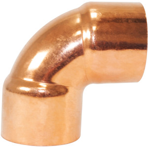 NDL N-2085 Codo de 90 grados giro Corto 1-5/8pulg Accesorios de tuberia de cobre C x C Conexiones soldadas para aplicaciones de refrigeracion, aire acondicionado y plomeria Tuberia de cobre ACR