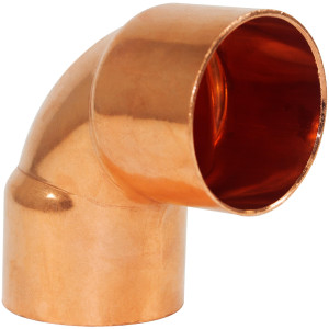 NDL N-2085 Codo de 90 grados giro Corto 1-5/8pulg Accesorios de tuberia de cobre C x C Conexiones soldadas para aplicaciones de refrigeracion, aire acondicionado y plomeria Tuberia de cobre ACR
