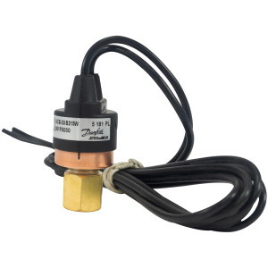 Danfoss Switch Presion Alta 061F6050 Abre 384 psi Cierra 261 psi SPST 1/4in Conector hembra  Danfoss Switch Presion Alta 061F6050 Abre 384 psi Cierra 261 psi SPST 1/4in Conector hembra