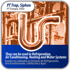 Appli Parts AP-PT078 7/8 in Wrot Copper Suction P-Trap ODF CxC connections for refrigeration, air conditioning and plumbing applications ACR and Type L copper pipe