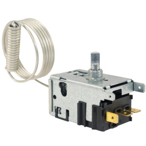 Danfoss 077B7274 Thermostat Refrigerators Automatic Defrost control 077B6039 Cold Cut-in 40.1F Cold cut-out 13.1F Warm Cut-in 40.1F Warm Cut-out 24.8F Capillary tube length 47.2in B6 CT-35-D
 Danfoss 077B7274 Thermostat Refrigerators Automatic Defrost control 077B6039 Cold Cut-in 40.1F Cold cut-out 13.1F Warm Cut-in 40.1F Warm Cut-out 24.8F Capillary tube length 47.2in B6 CT-35-D