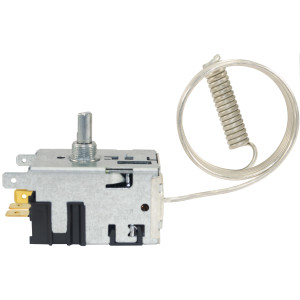 Danfoss 077B7274 Thermostat Refrigerators Automatic Defrost control 077B6039 Cold Cut-in 40.1F Cold cut-out 13.1F Warm Cut-in 40.1F Warm Cut-out 24.8F Capillary tube length 47.2in B6 CT-35-D
 Danfoss 077B7274 Thermostat Refrigerators Automatic Defrost control 077B6039 Cold Cut-in 40.1F Cold cut-out 13.1F Warm Cut-in 40.1F Warm Cut-out 24.8F Capillary tube length 47.2in B6 CT-35-D
