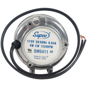 Supco SM5411 Motor Condensador 9 W, 120 V,  50-60 Hz CWOSE 1500rpm Eje 1/4 in Enroscado 1/2 in Largo del Eje UL Reemplaza 5411
