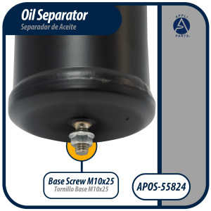 Appli Parts APOS-55824 1/2 in ODF Oil Separator, compatible with CFC,HCFC,HFC,R22,R407C,R502,R134a,R404A,R507, Working temperature 14 F to 266 F