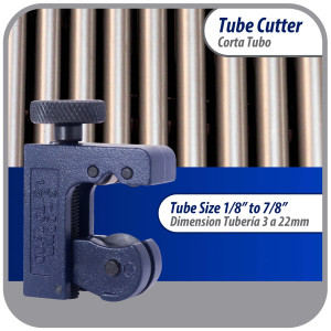 Appli Parts APT-TC128 1/8 in to 7/8 in Mini Tube Cutter for Copper, Aluminum, Steel, PVC and other soft metal pipe for Plumbing and HVAC/R Professionals and DIY Applications 